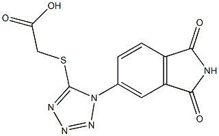 2-{[1-(1,3-dioxo-2,3-dihydro-1H-isoindol-5-yl)-1H-1,2,3,4-tetrazol-5-yl]sulfanyl}acetic acid Structure