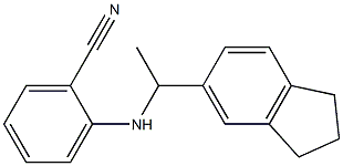 2-{[1-(2,3-dihydro-1H-inden-5-yl)ethyl]amino}benzonitrile Structure