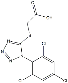 2-{[1-(2,4,6-trichlorophenyl)-1H-1,2,3,4-tetrazol-5-yl]sulfanyl}acetic acid Structure