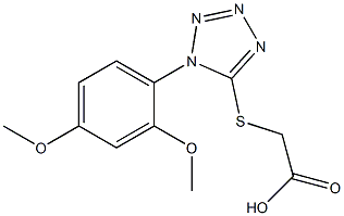 2-{[1-(2,4-dimethoxyphenyl)-1H-1,2,3,4-tetrazol-5-yl]sulfanyl}acetic acid Structure