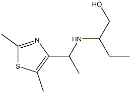 2-{[1-(2,5-dimethyl-1,3-thiazol-4-yl)ethyl]amino}butan-1-ol 구조식 이미지