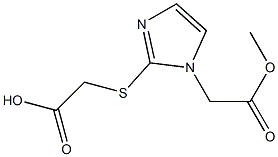 2-{[1-(2-methoxy-2-oxoethyl)-1H-imidazol-2-yl]sulfanyl}acetic acid Structure