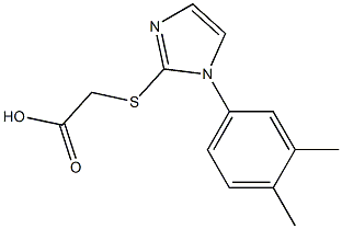 2-{[1-(3,4-dimethylphenyl)-1H-imidazol-2-yl]sulfanyl}acetic acid Structure