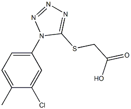 2-{[1-(3-chloro-4-methylphenyl)-1H-1,2,3,4-tetrazol-5-yl]sulfanyl}acetic acid 구조식 이미지