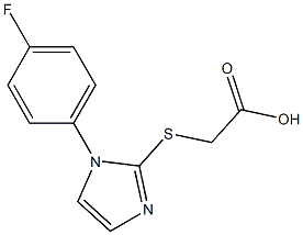 2-{[1-(4-fluorophenyl)-1H-imidazol-2-yl]sulfanyl}acetic acid 구조식 이미지