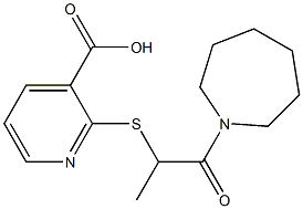 2-{[1-(azepan-1-yl)-1-oxopropan-2-yl]sulfanyl}pyridine-3-carboxylic acid 구조식 이미지