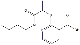2-{[1-(butylcarbamoyl)ethyl]sulfanyl}pyridine-3-carboxylic acid Structure