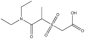 2-{[1-(diethylcarbamoyl)ethane]sulfonyl}acetic acid 구조식 이미지