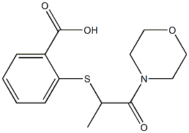 2-{[1-(morpholin-4-yl)-1-oxopropan-2-yl]sulfanyl}benzoic acid 구조식 이미지