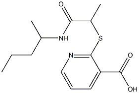 2-{[1-(pentan-2-ylcarbamoyl)ethyl]sulfanyl}pyridine-3-carboxylic acid 구조식 이미지