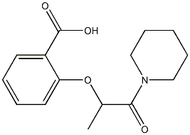 2-{[1-oxo-1-(piperidin-1-yl)propan-2-yl]oxy}benzoic acid Structure