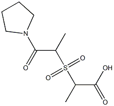 2-{[1-oxo-1-(pyrrolidin-1-yl)propane-2-]sulfonyl}propanoic acid 구조식 이미지