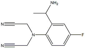 2-{[2-(1-aminoethyl)-4-fluorophenyl](cyanomethyl)amino}acetonitrile Structure