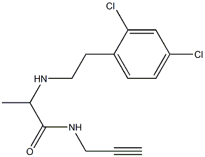 2-{[2-(2,4-dichlorophenyl)ethyl]amino}-N-(prop-2-yn-1-yl)propanamide 구조식 이미지