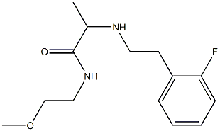 2-{[2-(2-fluorophenyl)ethyl]amino}-N-(2-methoxyethyl)propanamide 구조식 이미지