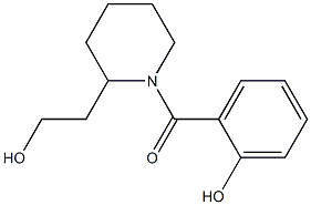 2-{[2-(2-hydroxyethyl)piperidin-1-yl]carbonyl}phenol Structure