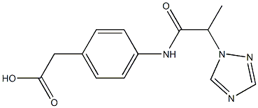 2-{4-[2-(1H-1,2,4-triazol-1-yl)propanamido]phenyl}acetic acid 구조식 이미지