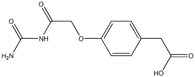 2-{4-[2-(carbamoylamino)-2-oxoethoxy]phenyl}acetic acid 구조식 이미지