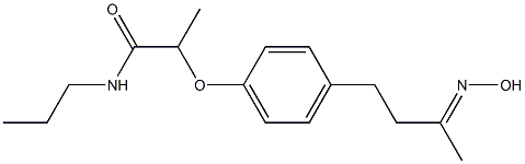 2-{4-[3-(hydroxyimino)butyl]phenoxy}-N-propylpropanamide 구조식 이미지