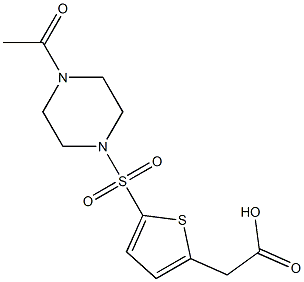 2-{5-[(4-acetylpiperazine-1-)sulfonyl]thiophen-2-yl}acetic acid Structure