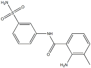 2-amino-3-methyl-N-(3-sulfamoylphenyl)benzamide 구조식 이미지