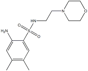 2-amino-4,5-dimethyl-N-[2-(morpholin-4-yl)ethyl]benzene-1-sulfonamide 구조식 이미지
