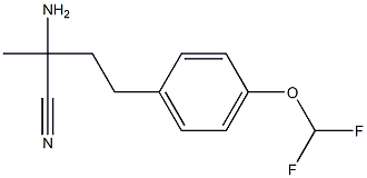 2-amino-4-[4-(difluoromethoxy)phenyl]-2-methylbutanenitrile 구조식 이미지