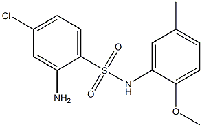 2-amino-4-chloro-N-(2-methoxy-5-methylphenyl)benzene-1-sulfonamide 구조식 이미지