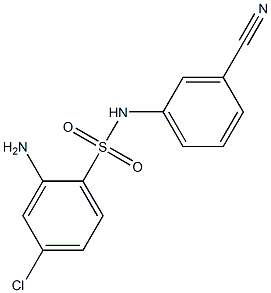 2-amino-4-chloro-N-(3-cyanophenyl)benzene-1-sulfonamide 구조식 이미지