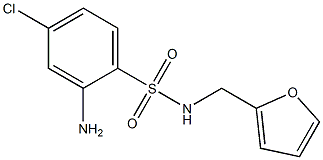 2-amino-4-chloro-N-(furan-2-ylmethyl)benzene-1-sulfonamide 구조식 이미지
