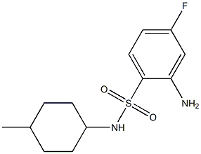 2-amino-4-fluoro-N-(4-methylcyclohexyl)benzene-1-sulfonamide 구조식 이미지