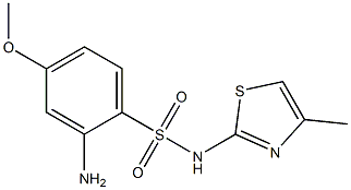 2-amino-4-methoxy-N-(4-methyl-1,3-thiazol-2-yl)benzene-1-sulfonamide 구조식 이미지