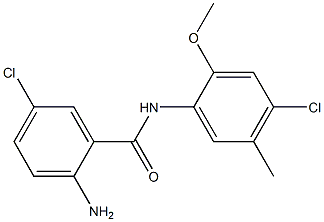 2-amino-5-chloro-N-(4-chloro-2-methoxy-5-methylphenyl)benzamide Structure