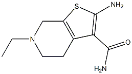 2-amino-6-ethyl-4,5,6,7-tetrahydrothieno[2,3-c]pyridine-3-carboxamide 구조식 이미지