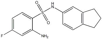 2-amino-N-(2,3-dihydro-1H-inden-5-yl)-4-fluorobenzene-1-sulfonamide 구조식 이미지