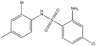 2-amino-N-(2-bromo-4-methylphenyl)-4-chlorobenzene-1-sulfonamide 구조식 이미지