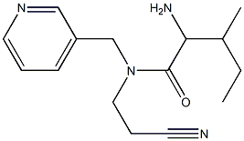 2-amino-N-(2-cyanoethyl)-3-methyl-N-(pyridin-3-ylmethyl)pentanamide 구조식 이미지