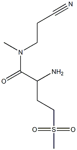 2-amino-N-(2-cyanoethyl)-4-methanesulfonyl-N-methylbutanamide 구조식 이미지