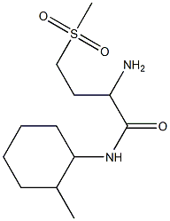 2-amino-N-(2-methylcyclohexyl)-4-(methylsulfonyl)butanamide Structure