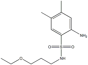 2-amino-N-(3-ethoxypropyl)-4,5-dimethylbenzene-1-sulfonamide 구조식 이미지