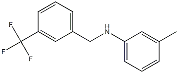 3-methyl-N-{[3-(trifluoromethyl)phenyl]methyl}aniline Structure