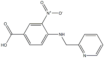 3-nitro-4-[(pyridin-2-ylmethyl)amino]benzoic acid Structure