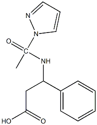 3-phenyl-3-[1-(1H-pyrazol-1-yl)acetamido]propanoic acid Structure