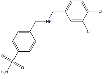 4-({[(3,4-dichlorophenyl)methyl]amino}methyl)benzene-1-sulfonamide 구조식 이미지
