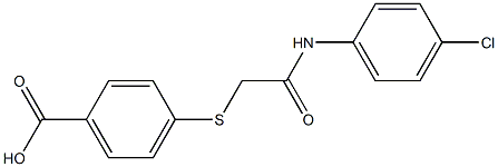 4-({[(4-chlorophenyl)carbamoyl]methyl}sulfanyl)benzoic acid Structure