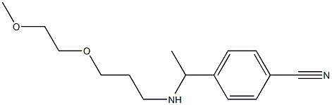 4-(1-{[3-(2-methoxyethoxy)propyl]amino}ethyl)benzonitrile Structure