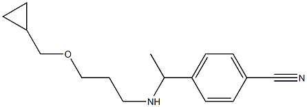 4-(1-{[3-(cyclopropylmethoxy)propyl]amino}ethyl)benzonitrile 구조식 이미지