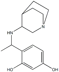 4-(1-{1-azabicyclo[2.2.2]octan-3-ylamino}ethyl)benzene-1,3-diol 구조식 이미지