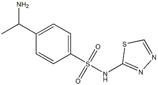 4-(1-aminoethyl)-N-(1,3,4-thiadiazol-2-yl)benzene-1-sulfonamide Structure