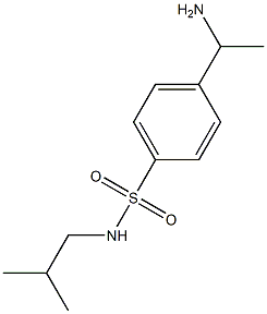 4-(1-aminoethyl)-N-(2-methylpropyl)benzene-1-sulfonamide 구조식 이미지